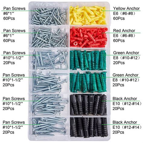 plastic expansion anchor|plastic anchor drywall size chart.